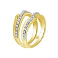 thumbnail image 3 of Round White Cubic Zirconia Crossover Enhancer Guard Ring 10k Yellow Gold Ring Size - 11.5, 3 of 3