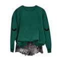 thumbnail image 3 of TKLPEHG Womens Halloween Sweatshirt Fashion Halloween Graphic Long Sleeve Crewneck Loose Fit Fall Clothes Casual Comfy Pullover (Green,XS), 3 of 5