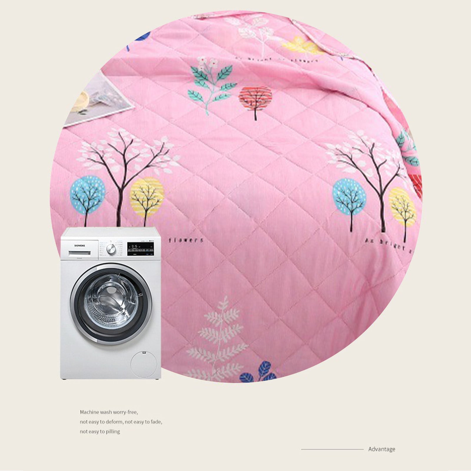 YAMB Lightweight Comforter Summer Quilt,Soft Microfiber Bedspread for King Queen Twin Full Size Bed,Washable Cotton Quilted Ventilation Quilt,Modern Style Pattern Coverlet for All Season,40"x60"