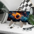 thumbnail image 3 of License Plate, Burning basketball Decorative Front,Personalized Stainless Steel License Plate Cover For Men Women,12.2" X 6.2", 3 of 6