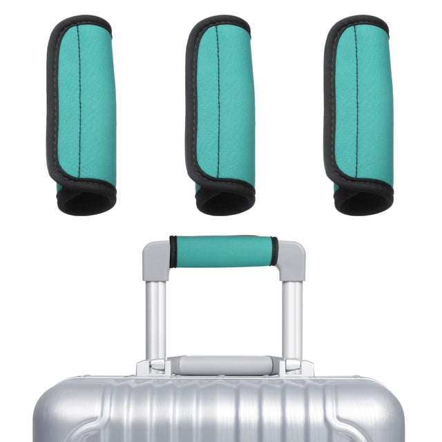 Uxcell 3 Pcs Envoltura de Asa de Equipaje para Maleta, Cubierta de Agarre de Neopreno, Identificadores de Equipaje para Maletas, Bolsas de Compras y Viaje, Azul Lago