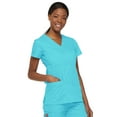 thumbnail image 3 of Dickies EDS Signature Women Scrubs Top, Mock Wrap, 85820, L, Turquoise, 3 of 7
