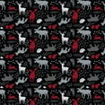 thumbnail image 4 of (2 pack) Eugene Textiles Premium Hudson Forest Animals Print , Width 44' 100% Cotton Fabric, Black color, 4 of 5