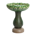 thumbnail image 6 of LuxenHome Blue and Green Peacock 20.5-Inch Tall Resin Birdbath, 6 of 8