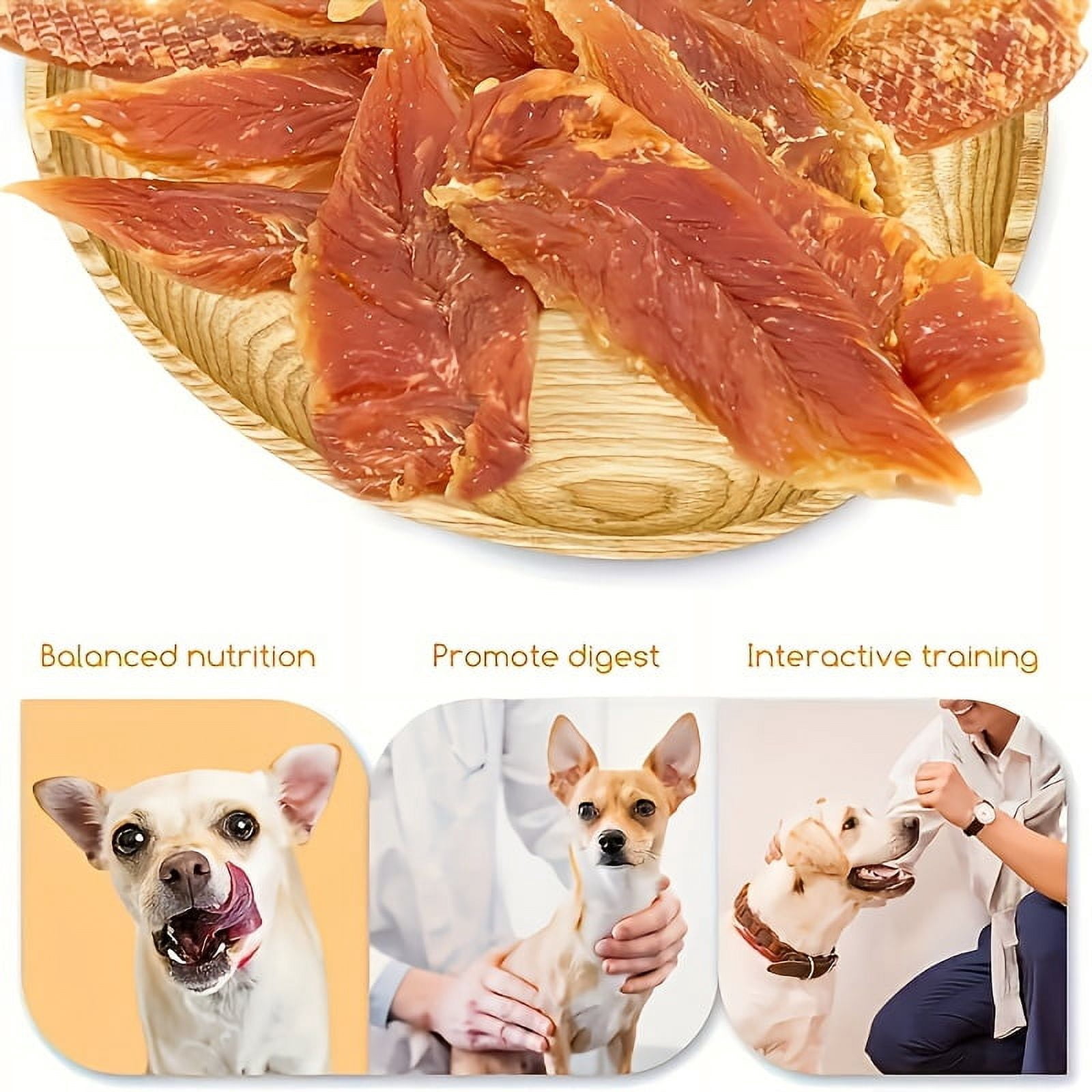 100g/500g(3.53oz/1.1LB )Chicken For Dogs, Chicken Dog Treats For Small Dogs, Medium Pets And Large Breeds, Natural Dog Treats, Dried Chicken Dog Treats, Healthy, High Protein, Easy To Digest