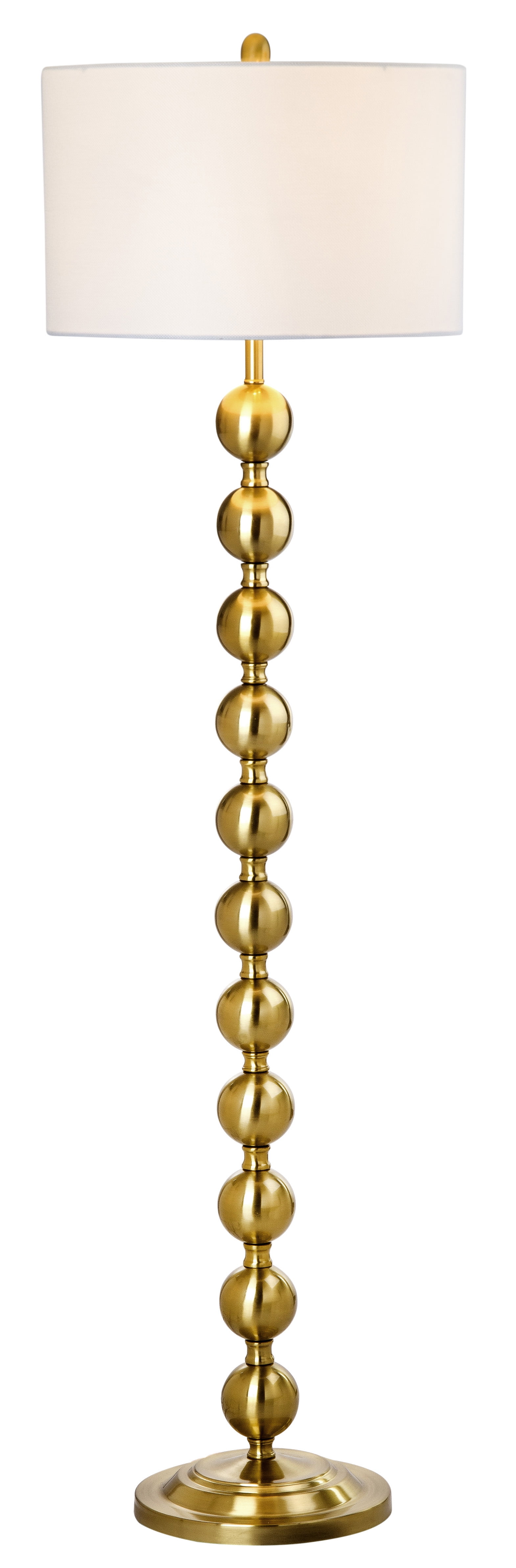SAFAVIEH Reflections 58.5 in. High Stacked Ball Floor Lamp, Brass
