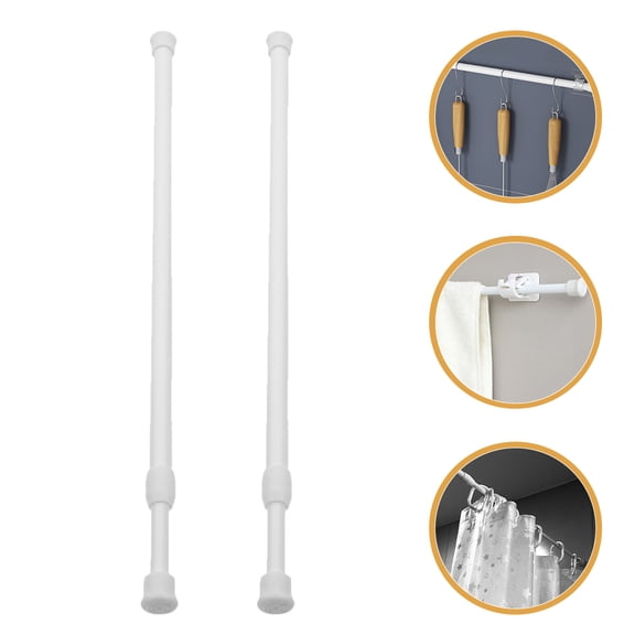 WRISTBIQUE Tension Curtain Pole Home Decor 2Pcs