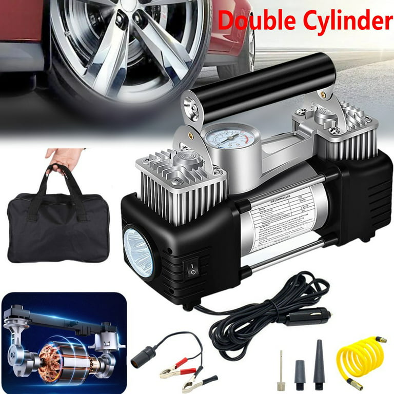12V DC Portable 150PSI Air Compressor Car Tyre Tire Inflator Pump Auto Shut  Off with Carrying Bag for Car Ties, Ball, Air Bed, Balloon and More