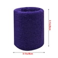 thumbnail image 3 of 6Pcs Cotton Sports Wristbands, Hand Protection Sweatbands for Athletic Workout, Breathable Moisture Wicking Bands, Ideal for Exercise, Purple, 3 of 4
