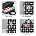 thumbnail image 5 of Plaid Black White Backpack Casual Shoulder Daypack Lightweight Travel Backpack For Men Women, 5 of 5