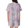 thumbnail image 3 of Picia Pink Flamingo Pajamas Sets for Women Soft Short-Sleeved Pjs with Lounge Shorts Two Piece Sleepwear-3X-Large, 3 of 9