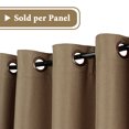 thumbnail image 3 of H.VERSAILTEX Thermal Insulated Solid Color Blackout Patio Curtains, Textured Rich Linen Energy Smart Ring Top Sliding Door Curtain for Large Window, 100 x 96 inch - Prairie Sand, 3 of 7