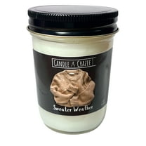 Candle Crazee 8oz Sweater Weather Scented Jar Candle