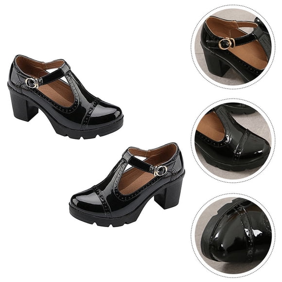 BEADCEST 1 Pair Women Shoes Platform High Heeled Shoes Microfiber Rubber Waterproof Elegant