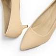 thumbnail image 4 of BURUDANI Womens Low Heel Stiletto Pump Shoes Round Toe Slip On Dress Work Party Shoes, 4 of 9
