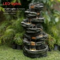 thumbnail image 5 of Alpine Corporation 8-Tier Rainforest Rock Water Fountain with LED Lights, 5 of 11