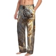 thumbnail image 6 of Pofeuu Golden White Tiger Print Men's Pajama Pants, Soft Lounge Pajama Pants with big pockets for Men Plaid Pj Bottoms-XX-Large, 6 of 6