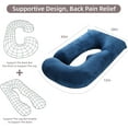 thumbnail image 3 of Full body pillow, suitable for sleep cooling, U-shaped pillow, with detachable and washable features, 3 of 6