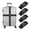 Black, variant on MECCANIXITY Luggage Straps with Combination Lock Adjustable Suitcase Belt Strap for Suitcase Briefcase Backpack Travel, Gray-Orange, Pack of 4