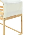 thumbnail image 6 of DEALTOPS Twin Over Twin Bunk Bed Wood Frame with Beige Cotton Tent,House-Shaped - Yellow, 6 of 8