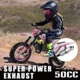 thumbnail image 5 of Xinwanna 50CC Dirt Bike for Kids, 2-Stroke Gas Dirtbike, Pocket Rocket Bike, Pit Bike, Mini Motorcycle with Front Rear Disc Brakes, Pull Start, Up to 30MPH, 5 of 8