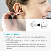 MEE audio Pebbles Air Open Ear True Wireless Earbuds: Earclip Headphones with Headset (Rose Gold)