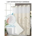 thumbnail image 4 of No Hook Shower Curtain with Snap in Liner Fall Wildflowers Shower Curtain -Fabric Waterproof Inner Liner, Flowers Leaves Floral Shower Curtains Washable 60"x72", 4 of 9