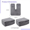 thumbnail image 4 of Toallas faciales DIMEGON de forro polar coral con diseño dividido en forma de U, 12 unidades, 4 of 6