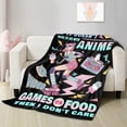 thumbnail image 2 of Anime Throw Blanket Gifts for Kids Anime Video Game Food Lover,Soft Lghtweight Plush Quilt for Bed Sofa Couch Bedroom 50 in x 40 in Small for Kids, 2 of 6