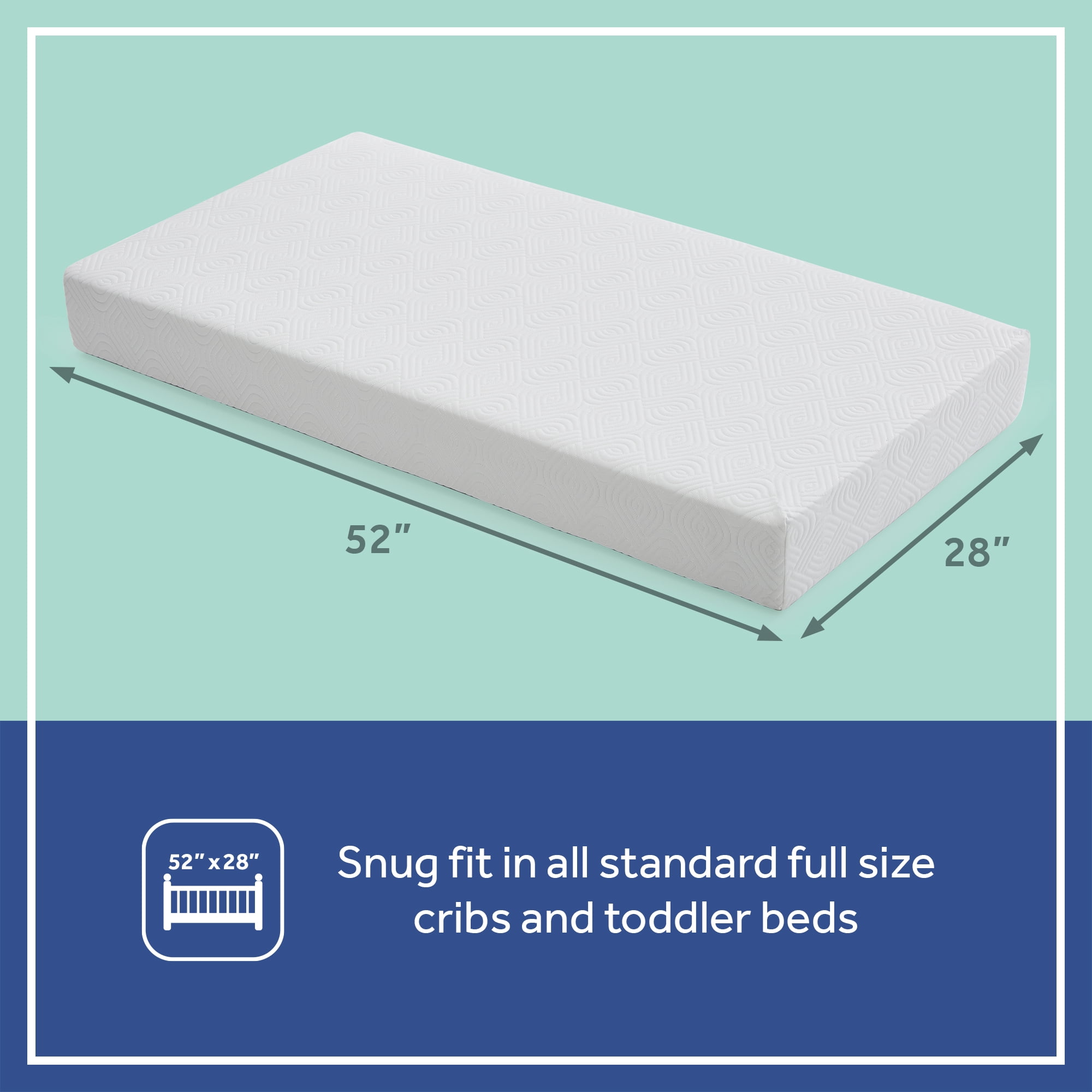 Sealy Refresh Breathable 2-Stage Crib Mattress and Toddler Mattress with Washable Cover, GREENGUARD Certified