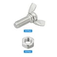 thumbnail image 3 of 6pack M8-1.25x20mm Wing Butterfly Screws Bolts with 6pack Nuts, 304 Stainless Steel, 3 of 4