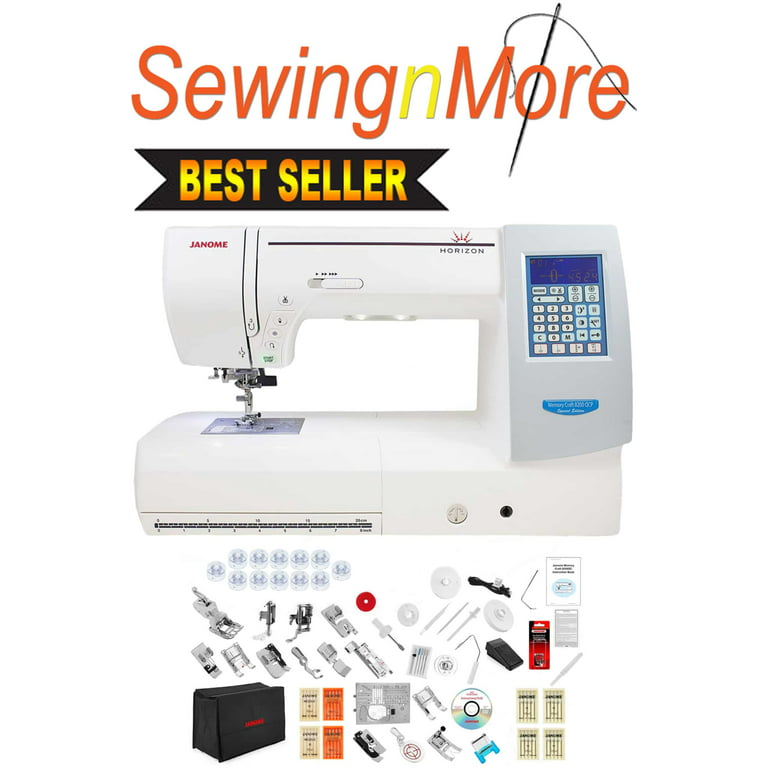 Janome Memory Craft Horizon 8200QCP Special Edition Sewing & Quilting Machine with Bonus Bundle
