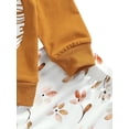 thumbnail image 5 of Baby Girl Clothes Set Fall 3 6 9 12 18 24 Months Long Sleeve Sweatshirt  Floral Print Pants  Headband Outfits, 5 of 9