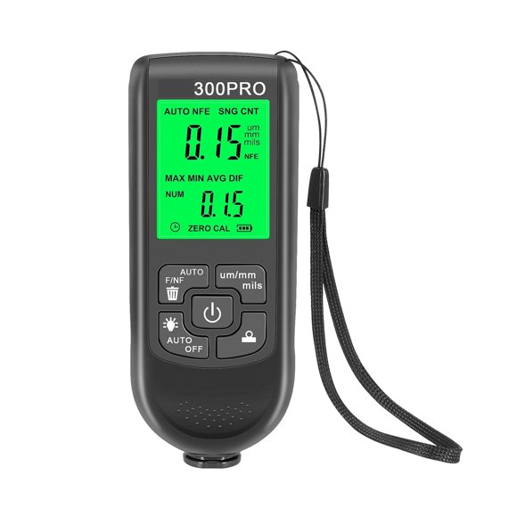 Thickness Gauge for Car Digital Backlight LCD Meter Paint Coating Metal Measuring Tool 0-2000um