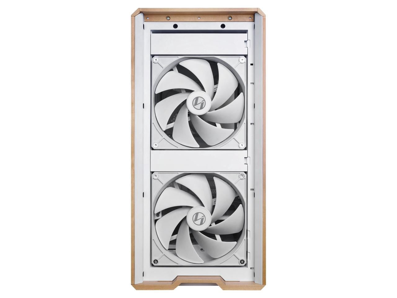 Lian Li LAN217W LANCOOL 217 Walnut Wood ATX Mid Tower Case White
