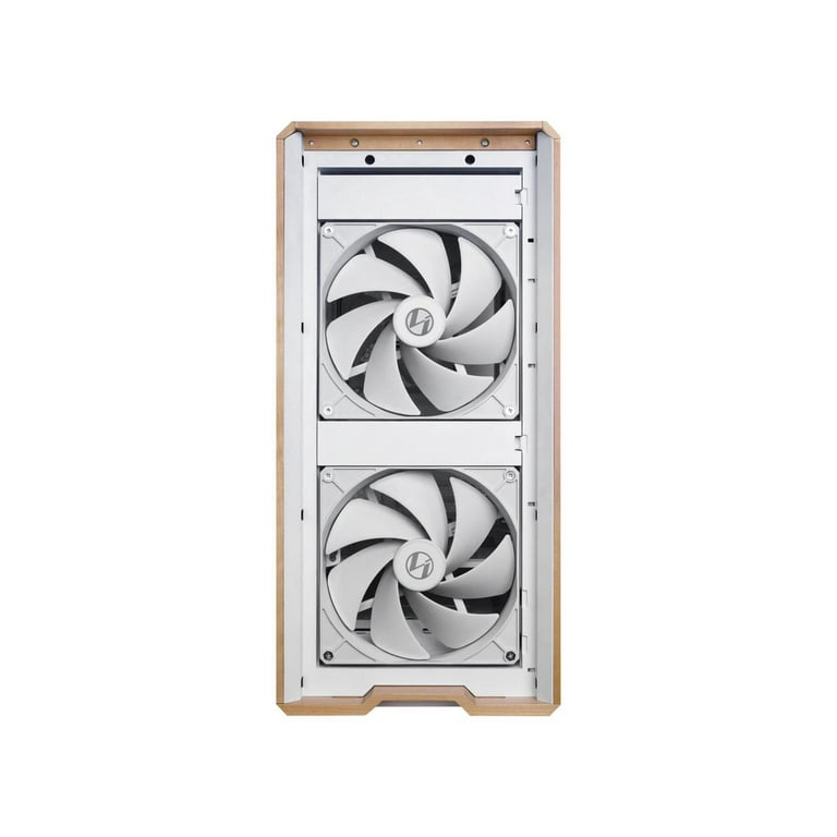 Lian-Li CS LAN217W mid-tower Steel/4mm TG/Wood White - Walmart.com
