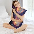 thumbnail image 3 of KLL Dreamy Dandelion Sunset Pattern Silk Pillowcase for Hair and Skin Standard Size 20"X 30" Soft Breathable Pillow Covers for Sleeping, 3 of 6