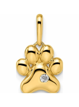 Gold dog cheap paw charm