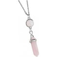 thumbnail image 1 of Collar para mujer, joyería para mujer, collar de piedra de cristal hexagonal para mujer, colgante de chakra de alambre envuelto natural irregular, joyería, cadenas de aleación, regalo de San Valentín,, 1 of 3