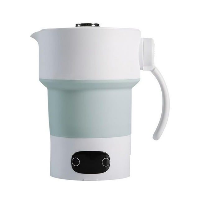 QualitChoice Outdoor Travel Cooking Kettle for Water Boiling Foldable Electric Kettle Silicone Water Boiler Hot Tea Heater green