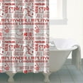 thumbnail image 4 of Red Baseball Terms Pattern Shower Curtain 72"x72" ,Bathroom Decorative Shower Curtains Set with 12 Hooks,Modern Waterproof Washable Shower Curtain, 4 of 6