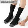 thumbnail image 6 of COOPLUS Men’s Crew Socks 12 Pack Thin Lightweight Flat Knit Black Everyday Work Dress Socks Size 10-13, 6 of 8