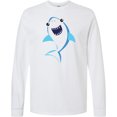 thumbnail image 3 of Inktastic Cute Shark, Little Shark, Blue Shark, Sea Animal Long Sleeve T-Shirt, 3 of 5