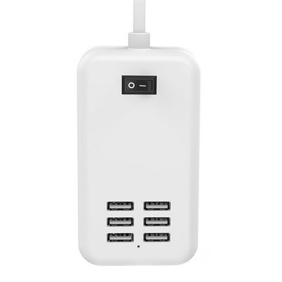 USB Charger Intelligent 6 Ports Wide Compatibility 5V 6A Quick Charge USB Charging Station for Mobile Phone
