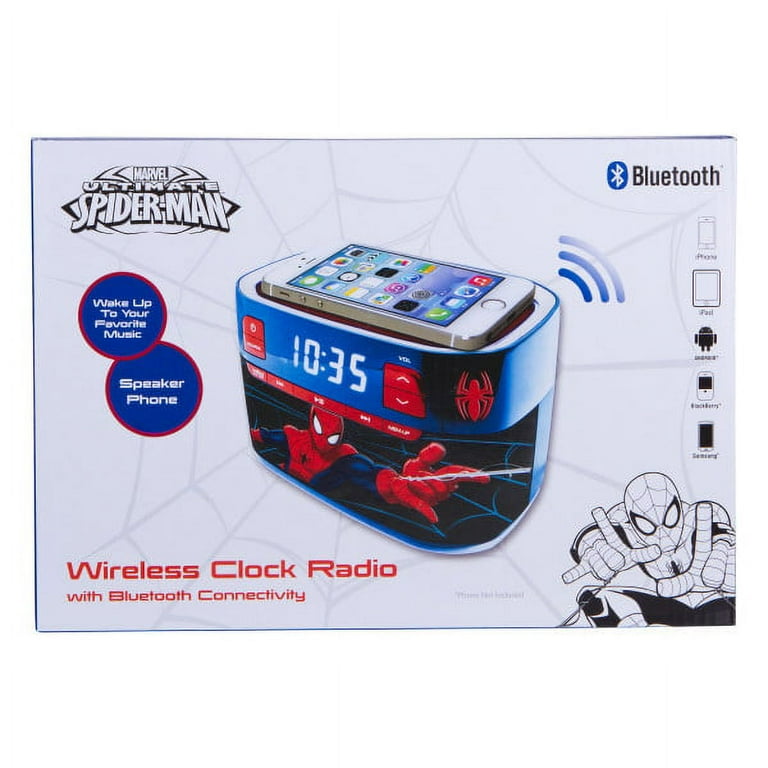 Sakar Spiderman Bluetooth Clock Radio - Walmart.com