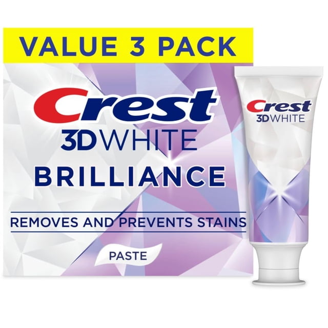 Pasta de dientes Crest 3D White Brilliance Bright Mint 130 ml x3