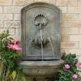 thumbnail image 4 of Sunnydaze Seaside Polystone Outdoor Wall Fountain, Florentine Stone, 4 of 9