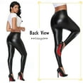 thumbnail image 5 of MISS MOLY Faux Leather Leggings Pants for Women High Waisted Elasstic Shaping Hip Stretchy Push Up Tights, 5 of 6