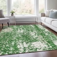 thumbnail image 6 of HomeRoots 675440 5 x 8 ft. Emerald & Ivory Abstract Transitional Washable Machine Made Rectangle Area Rug with UV Protection, 6 of 9