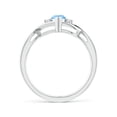 thumbnail image 2 of Angara Natural 0.4 Ct. Aquamarine with Diamond Infinity Ring in 14K White Gold for Women (Ring Size: 3), 2 of 9